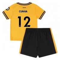 Fotbalové Dres Wolves Matheus Cunha #12 Dětské Domácí 2024-25 Krátký Rukáv (+ trenýrky)